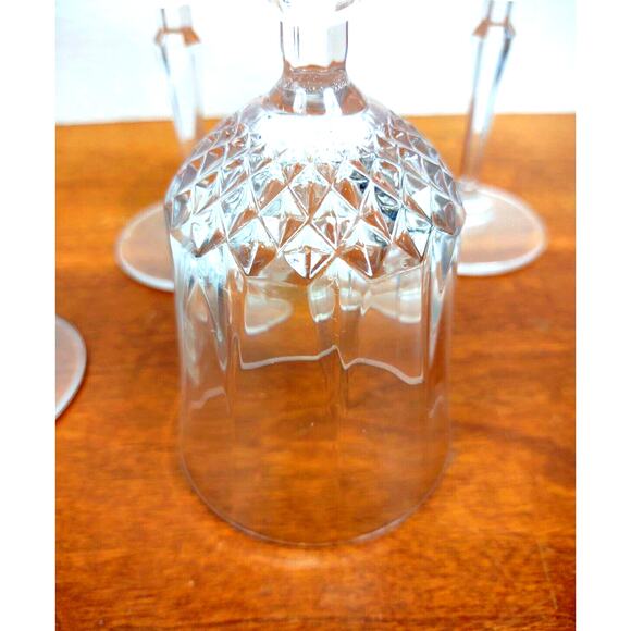 Set Of 4 St George American Heritage Lead Crystal Glasses Stemware Water Goblet - Picture 4 of 8